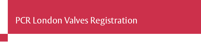 PCR London Valves 2018 Registration